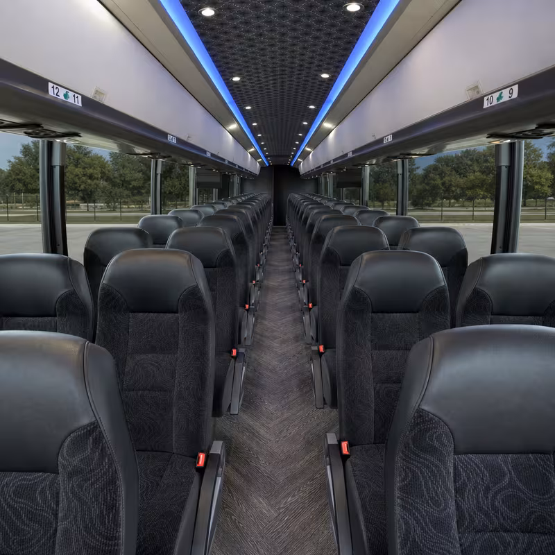 40-56 Passenger Charter Bus Interior