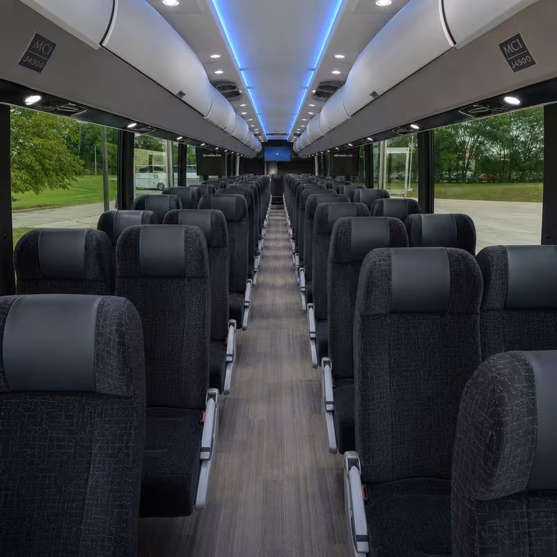 40-56 Passenger Charter Bus Interior