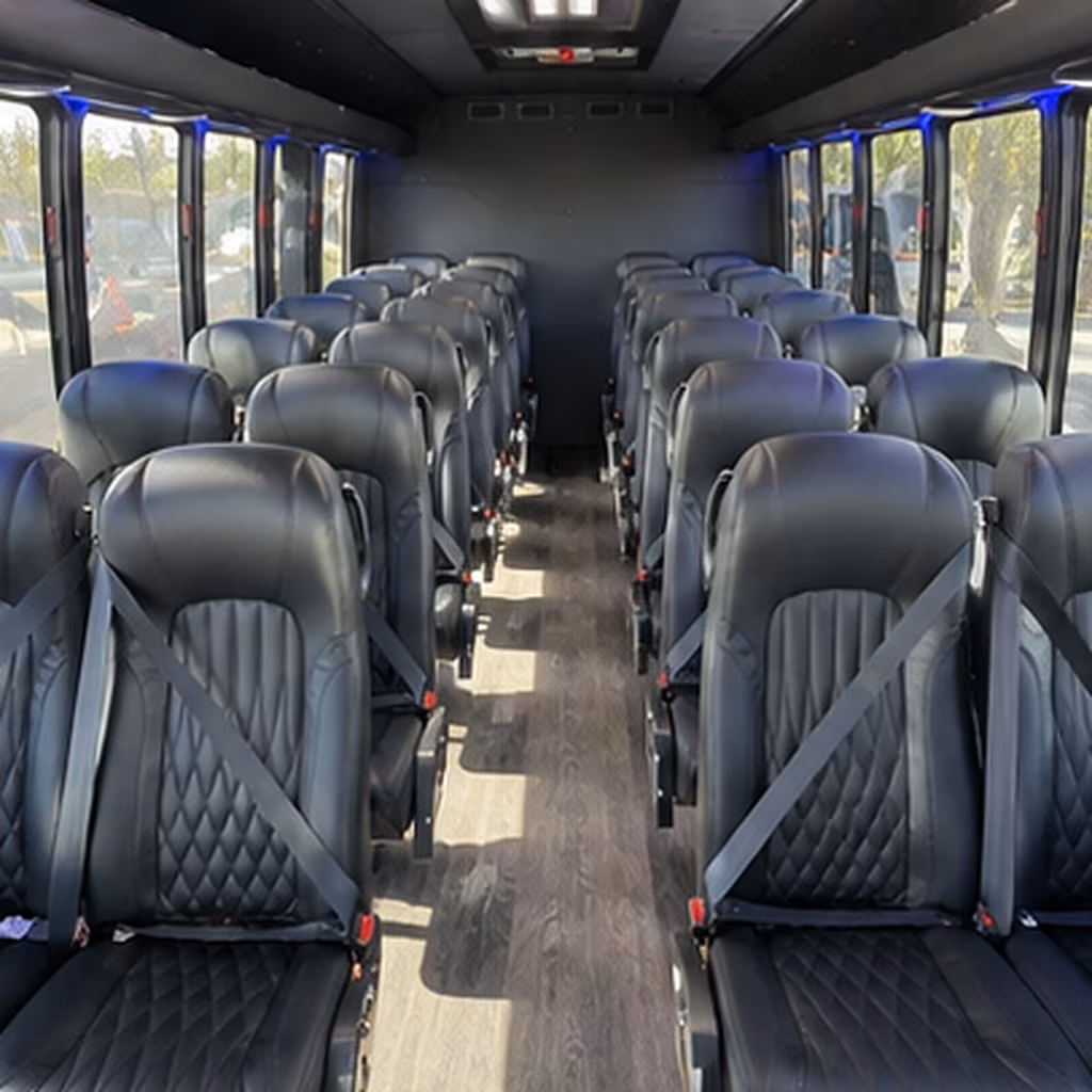 Sioux Falls Airport Shuttle & Transportation party bus interior