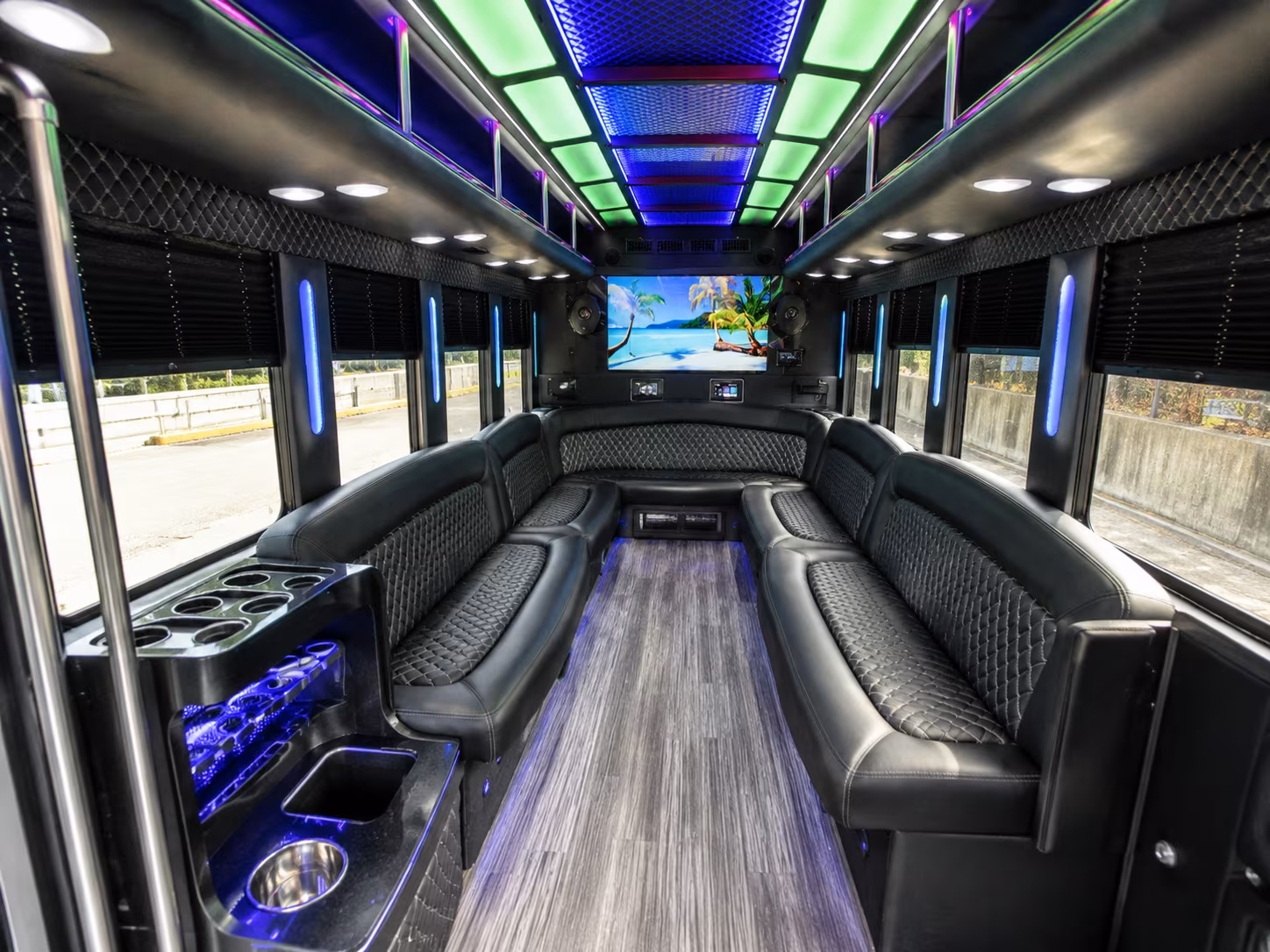 Sioux Falls Private Event Transportation party bus exterior