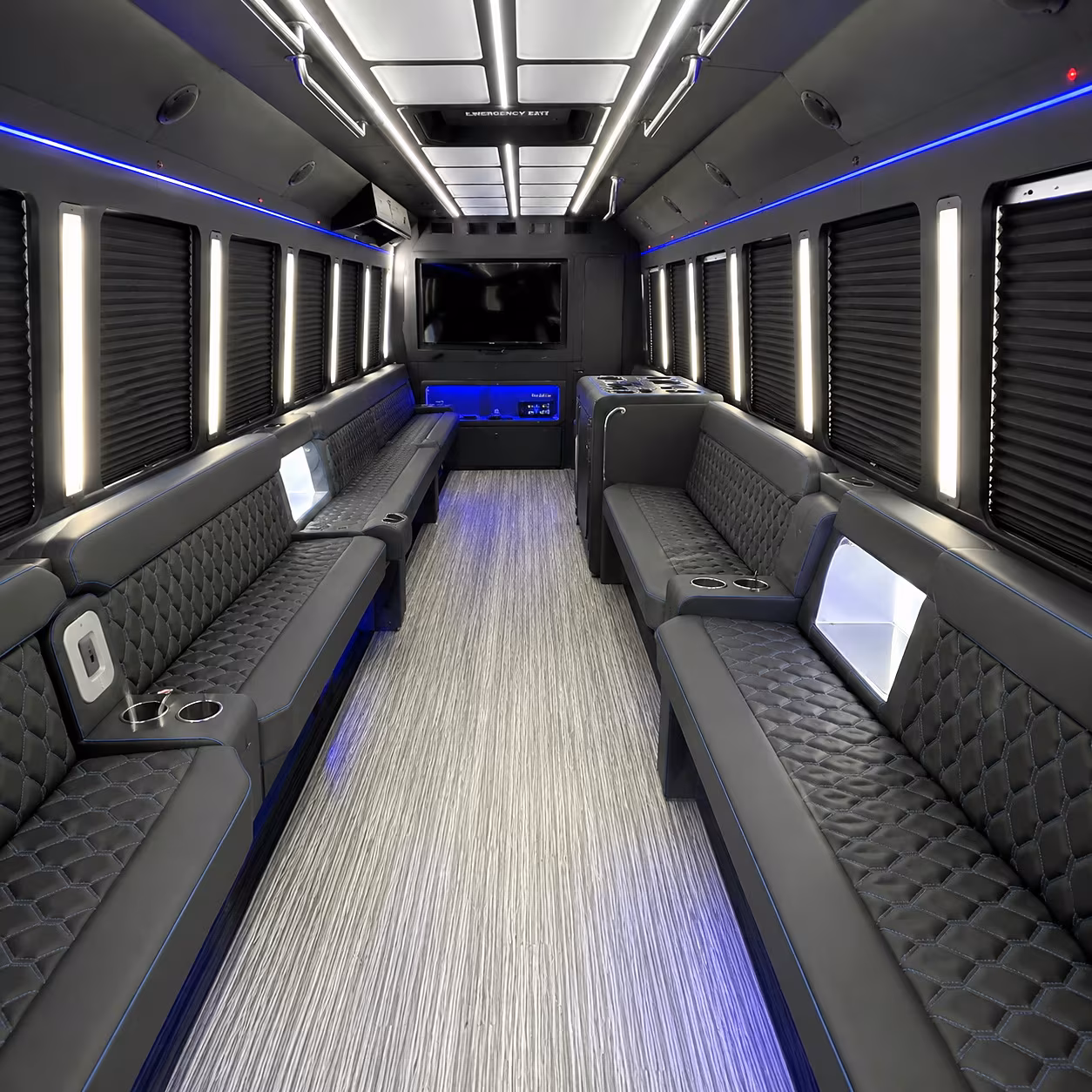 Sioux Falls Prom & Homecoming Transportation party bus interior