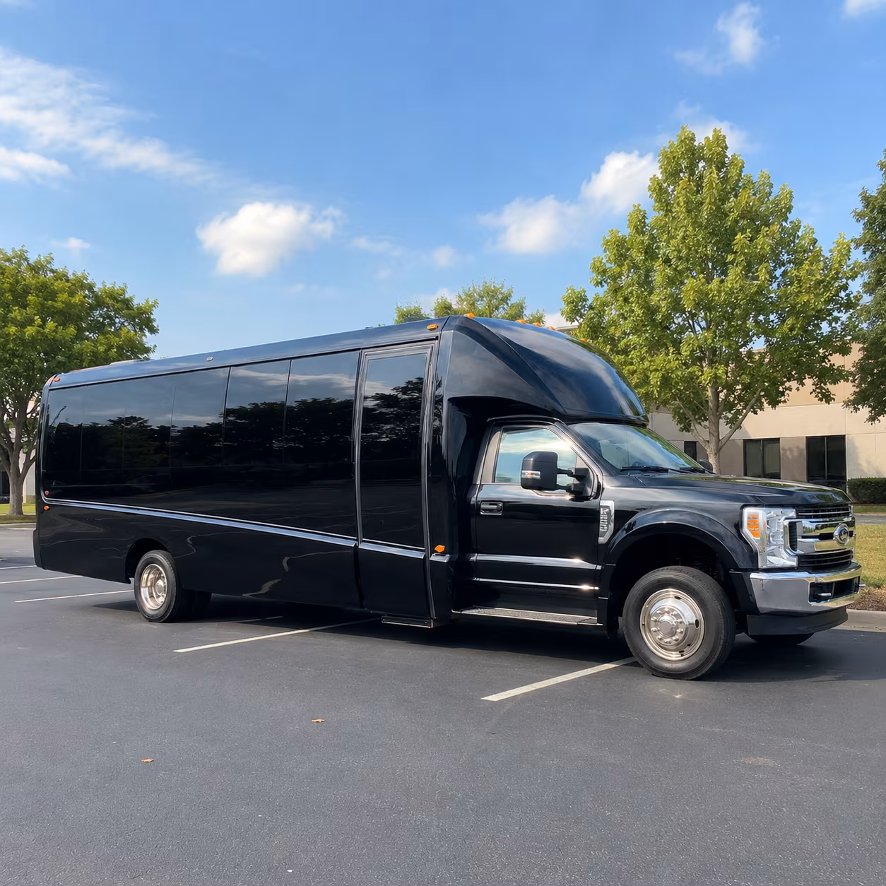 Sioux Falls School Event Transportation party bus exterior