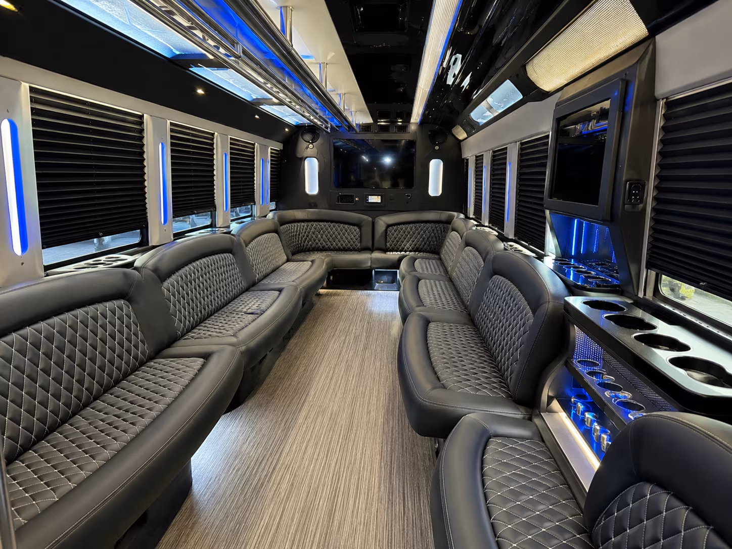 Sioux Falls Sporting Event Transportation party bus exterior
