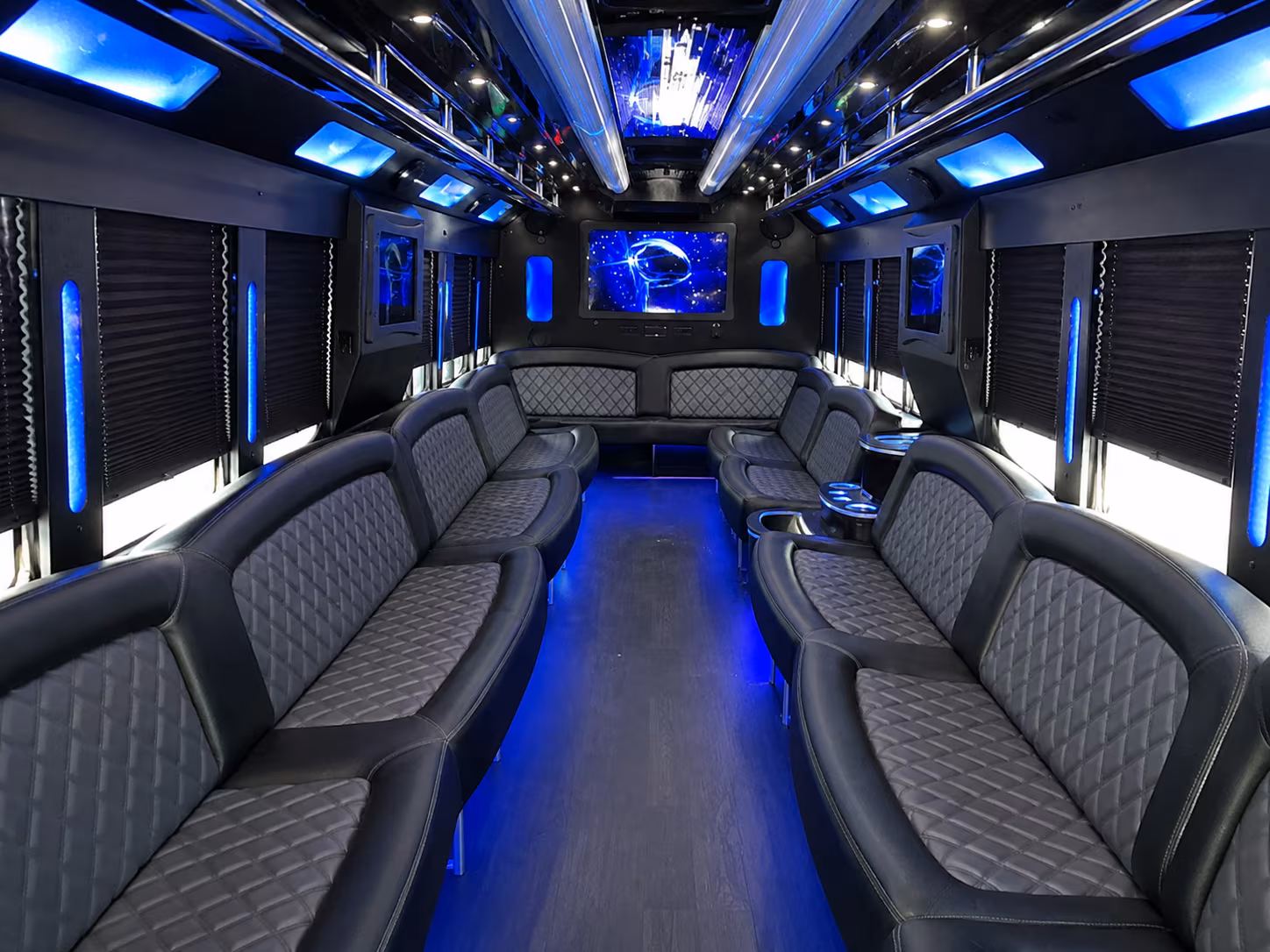 Sioux Falls Sporting Event Transportation party bus exterior