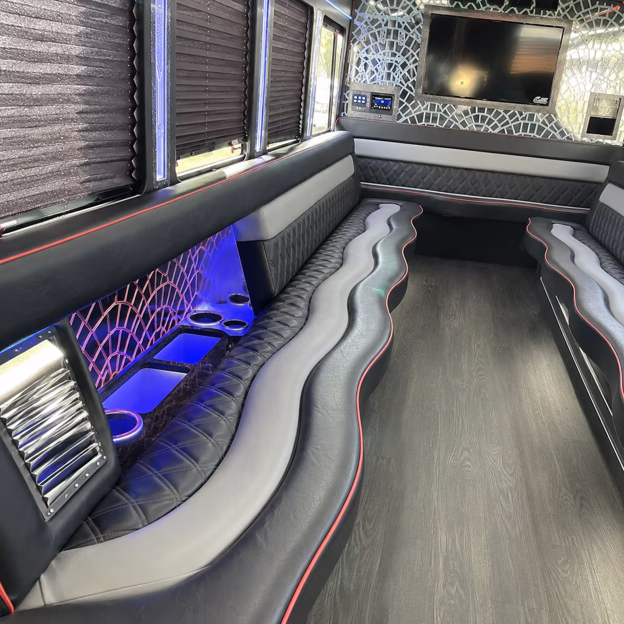Sioux Falls Wedding Transportation party bus exterior