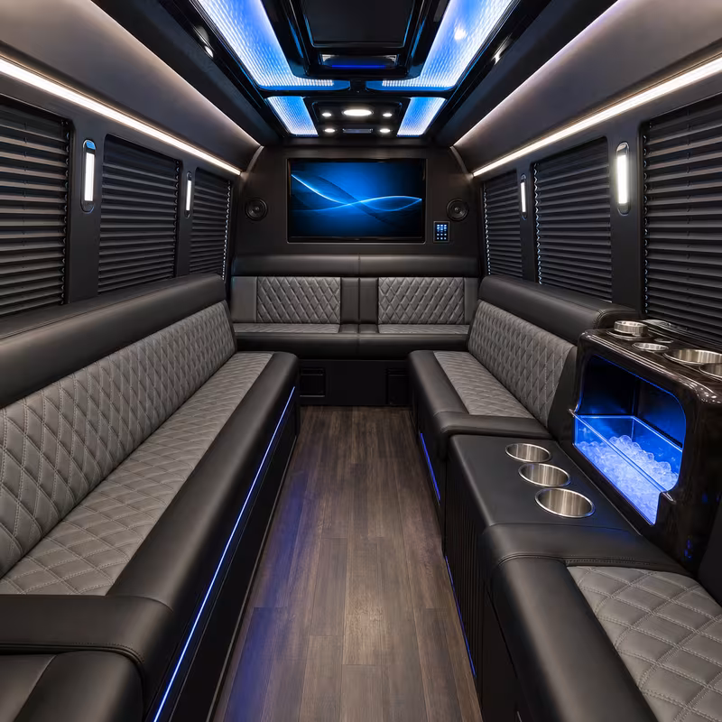 14 Passenger Sprinter Limo Interior