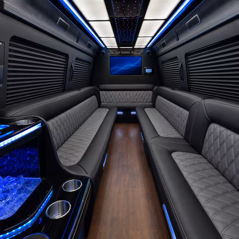 14 Passenger Sprinter Limo Interior